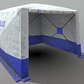 Blue And White Police Tent Structure For Temporary Police Operations
