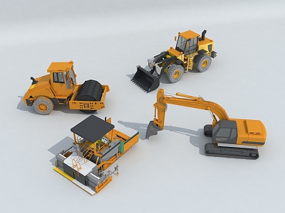 Engineering vehicle road surface repair engineering vehicle asphalt paving vehicle 3d model