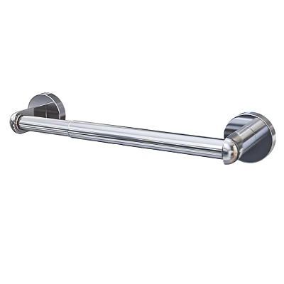 Modern Chrome Plated Towel Bar For Bathroom Laundry Supplies Sleek Design 3d model
