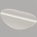 Contemporary Curved Floor Lamp With Transparent Shade And Soft Illumination Design