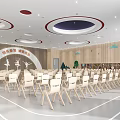 Modern Kindergarten Multi-function Hall Stage Classroom Small Stool Bookshelf Small Fresh 3d model