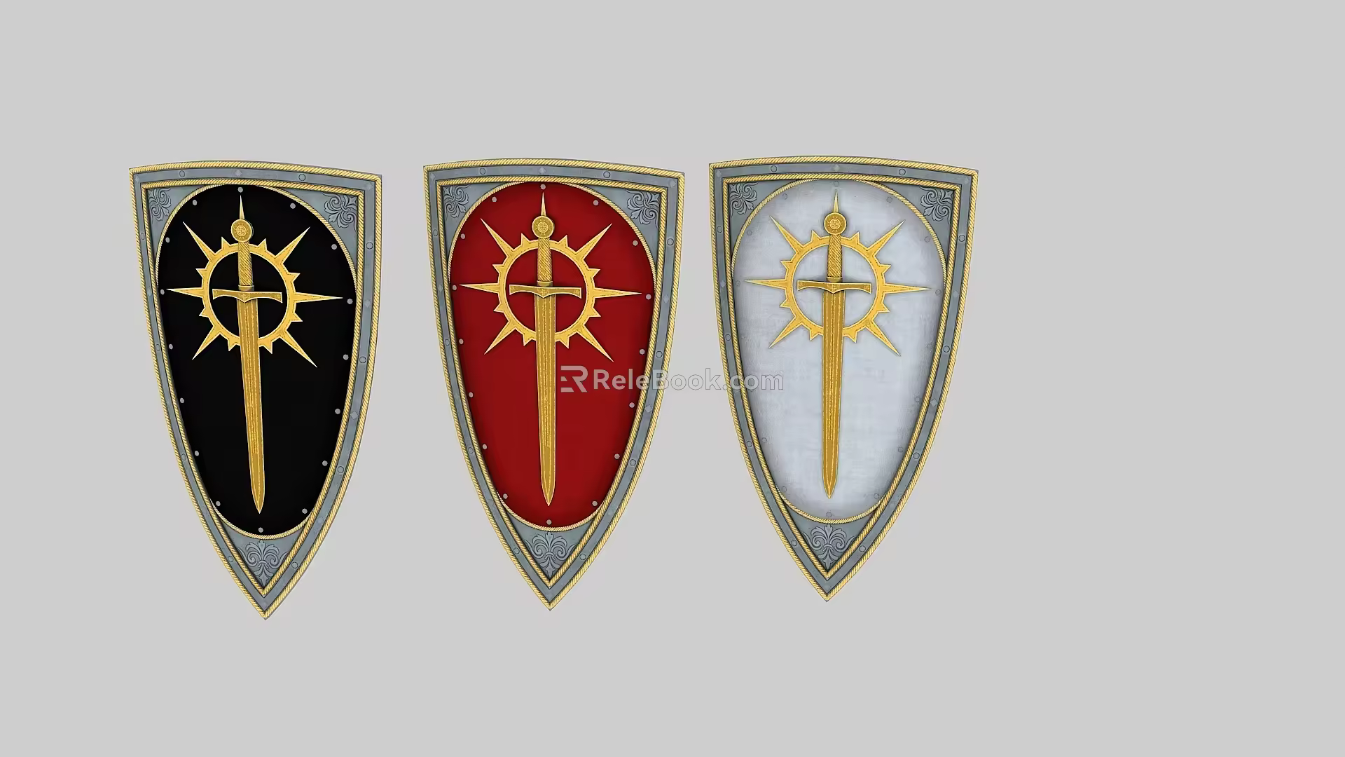 099 PBR Next Generation Shield Defense Weapon Iron Shield Wooden Shield Armor Knight Crusader Samurai Royal European Medieval Time 3d model