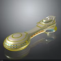 Futuristic Spaceship Design For Interstellar Travel With Aerodynamic Structure And Glowing Elements 3d model