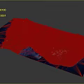 3D Map Wall Decor Featuring Green Terrain And Blue Water Design