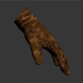 Durable Vintage Handcrafted Leather Glove With Stitched Details And Classic Design
