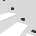 Black Recessed Wall Niche Design With Illuminated White Interior And Modern Style