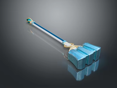 Hammer Warhammer Cartoon Hammer Magic Hammer Thor's Hammer Ancient Weapons Cold Weapons Medieval Items 3d model