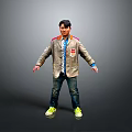 Stylish Casual Daily Life Essentials Including Jacket Jeans And Green Sneakers