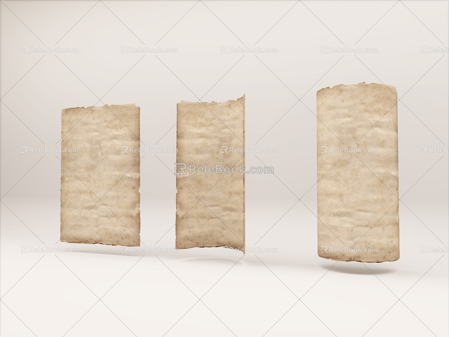 Paper Old Paper Book Pages Old Newspaper Parchment Kraft Paper 3d model