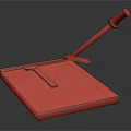 Manual Paper Cutter With Black Handle White Cutting Board And Measurement Lines