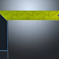 Yellow L Shaped Ruler With Black Edge And Circular Hole For Measurement