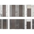 Modern Elevator Doors Design With Marble Dark Panels And Various Textures 3d model
