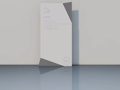 Modern Geometric Hinged Door With White And Gray Smooth Surface For Home Interior 3d model