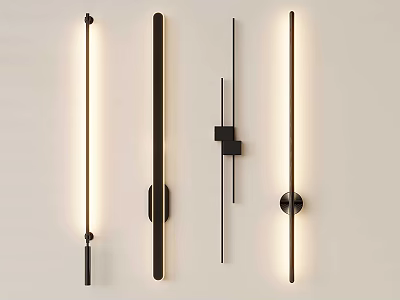 Modern Minimalist Wall Mounted Decorative Lights With Linear Various Sleek Designs 3d model