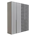 Modern Wardrobe Interior Design With Vertical Lines And Sleek Cabinet Doors