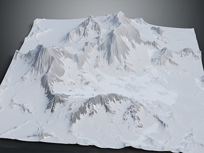 modern topography, geores, mountain topography model