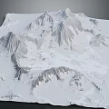 Snowy Mountain Landscape With Towering Peaks And Snow Covered Ridges