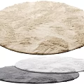 Modern round plush carpet hair carpet pile carpet round carpet wool carpet 3d model