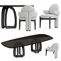 Gogolov tutorial Solid Wood Dining Table and Chair 3d model