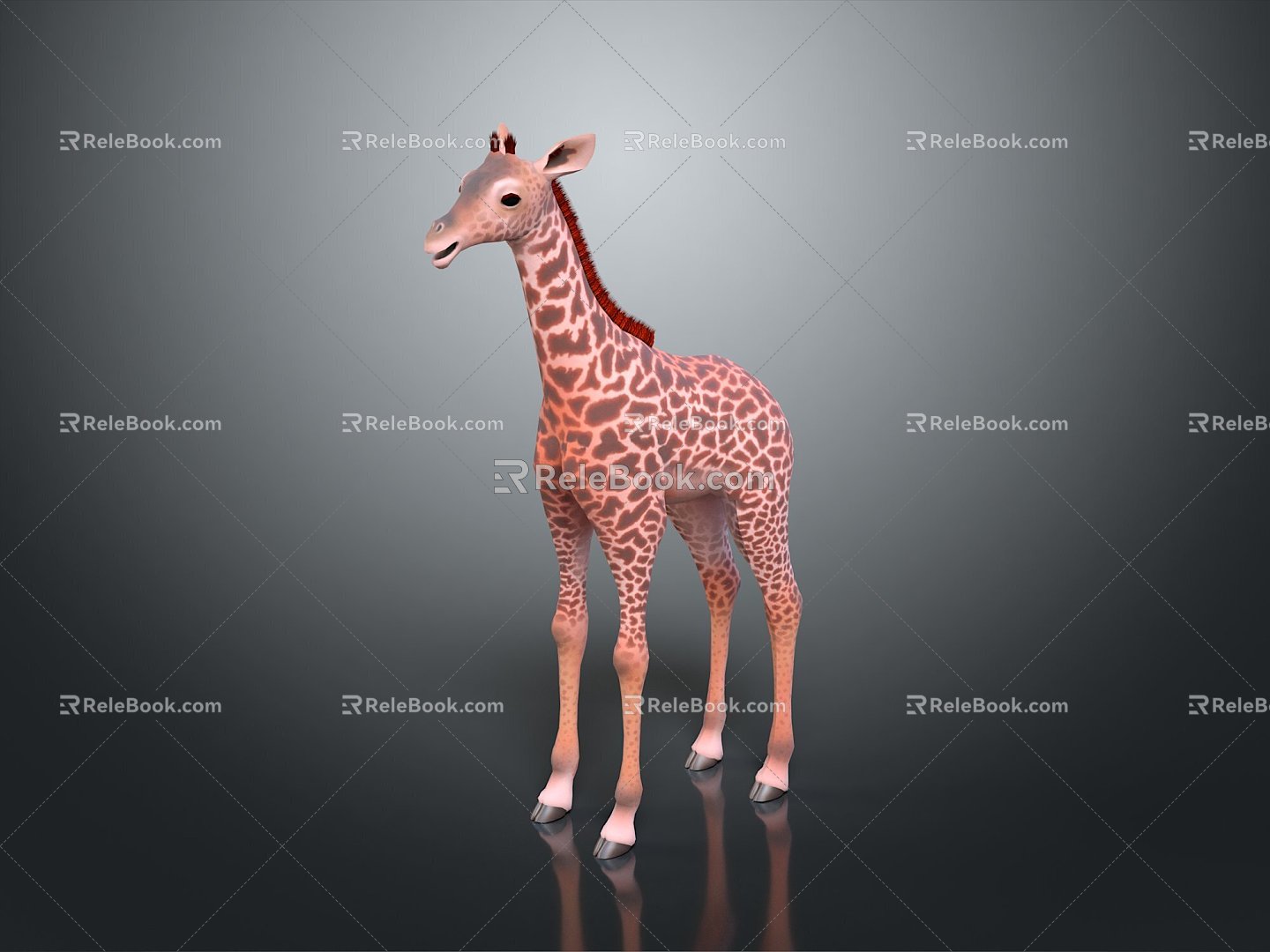 Giraffe Low Model Giraffe African Animal Toy Giraffe Muppet Toy Animal Cartoon Giraffe 3d model