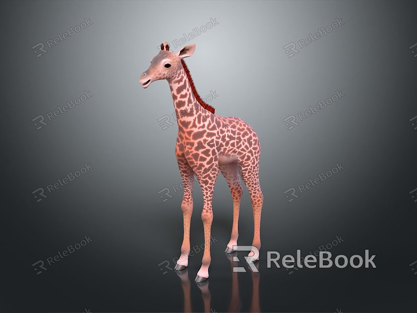 Giraffe Low Model Giraffe African Animal Toy Giraffe Muppet Toy Animal Cartoon Giraffe model