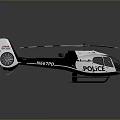 Police Helicopter With Black And White Design N162FD Rotors And Reflective Surface