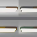 Modern Simple LED Ceiling Light With Wooden Frame And Multiple Color Options 3d model