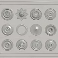 Assorted Decorative Ceiling Rosettes With Diverse Ornamental Patterns And Designs 3d model