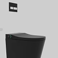 Smart Black Toilet With Modern Design And Intelligent Control Panel Features