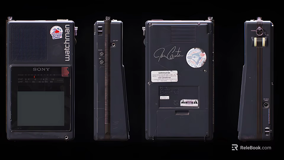 Smart Machines Various Vintage Audio Recorders Showcasing Sony Brand And Signature Stickers 3d model 