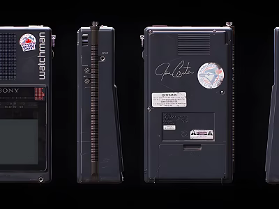 Smart Machines Various Vintage Audio Recorders Showcasing Sony Brand And Signature Stickers 3d model