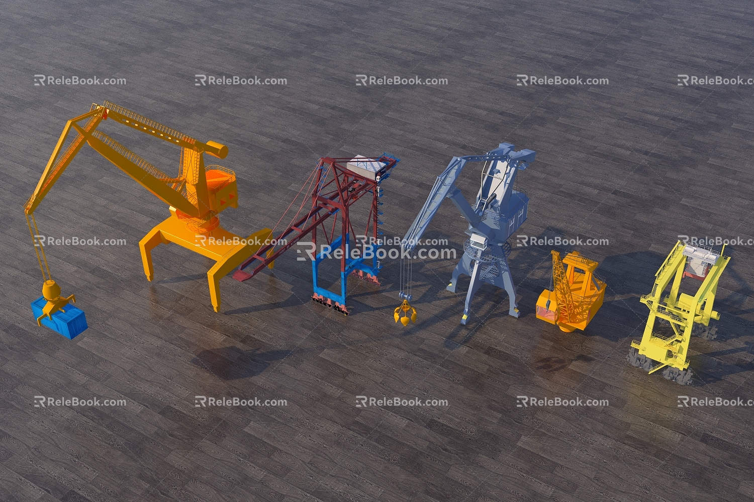 Modern crane gantry crane 3d model