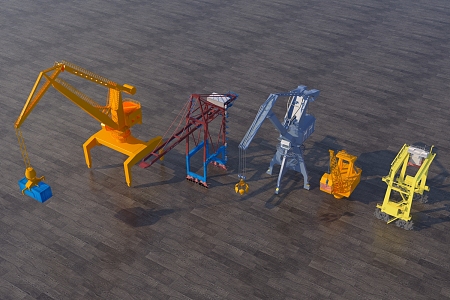 Modern crane gantry crane 3d model