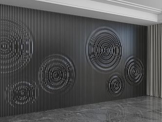 Modern background wall 3d model