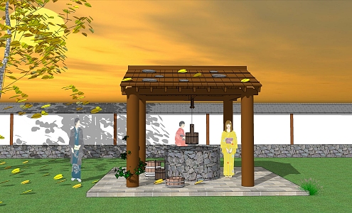 New Chinese Pavilion 3d model