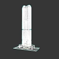 Garden Landscape Around Modern Tall Building With Green Base Area