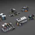 Industrial Equipment Featuring Large Machinery Mechanical Units Control Panels And Metal Platforms