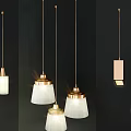 Various Modern Pendant Lights With Copper Accents And Glass Shades For Home Decor