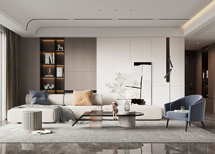 modern living room 3d model