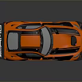 Orange And Black Racing Car With WHEELS Logo Rear Wing Striped Design And Number 11