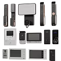 Smart Home Security Devices Including Door Locks Cameras And Control Panels 3d model