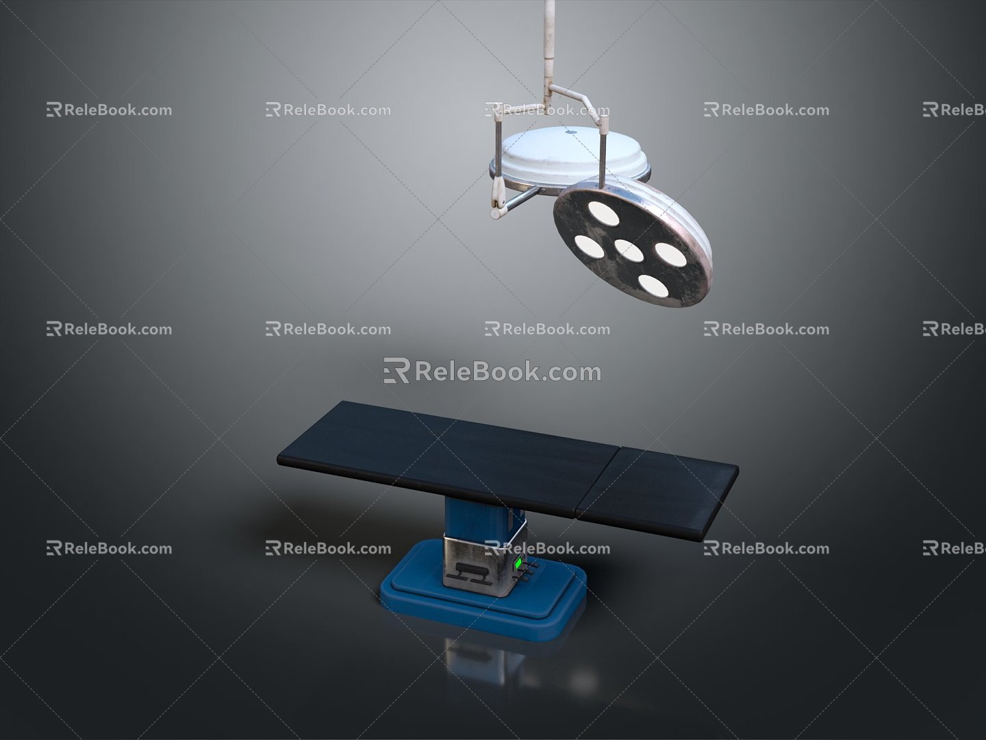 Modern Medical Bed Surgical Bed Push Bed Emergency Bed 3d model