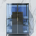 Modern Display Shelves With Glass Doors Drawers And Contemporary Design