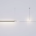 Modern Pendant Lights With Linear Bar And Round Light Design