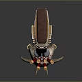 Ornate Decorative Sword With Intricate Hilt And Patterned Metal Blade