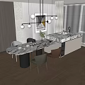 Nakajima Table and Chair Combination 3d model