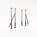 Heavy Duty Industrial Metal Support Poles With Reinforced Base Structures For Industrial Use