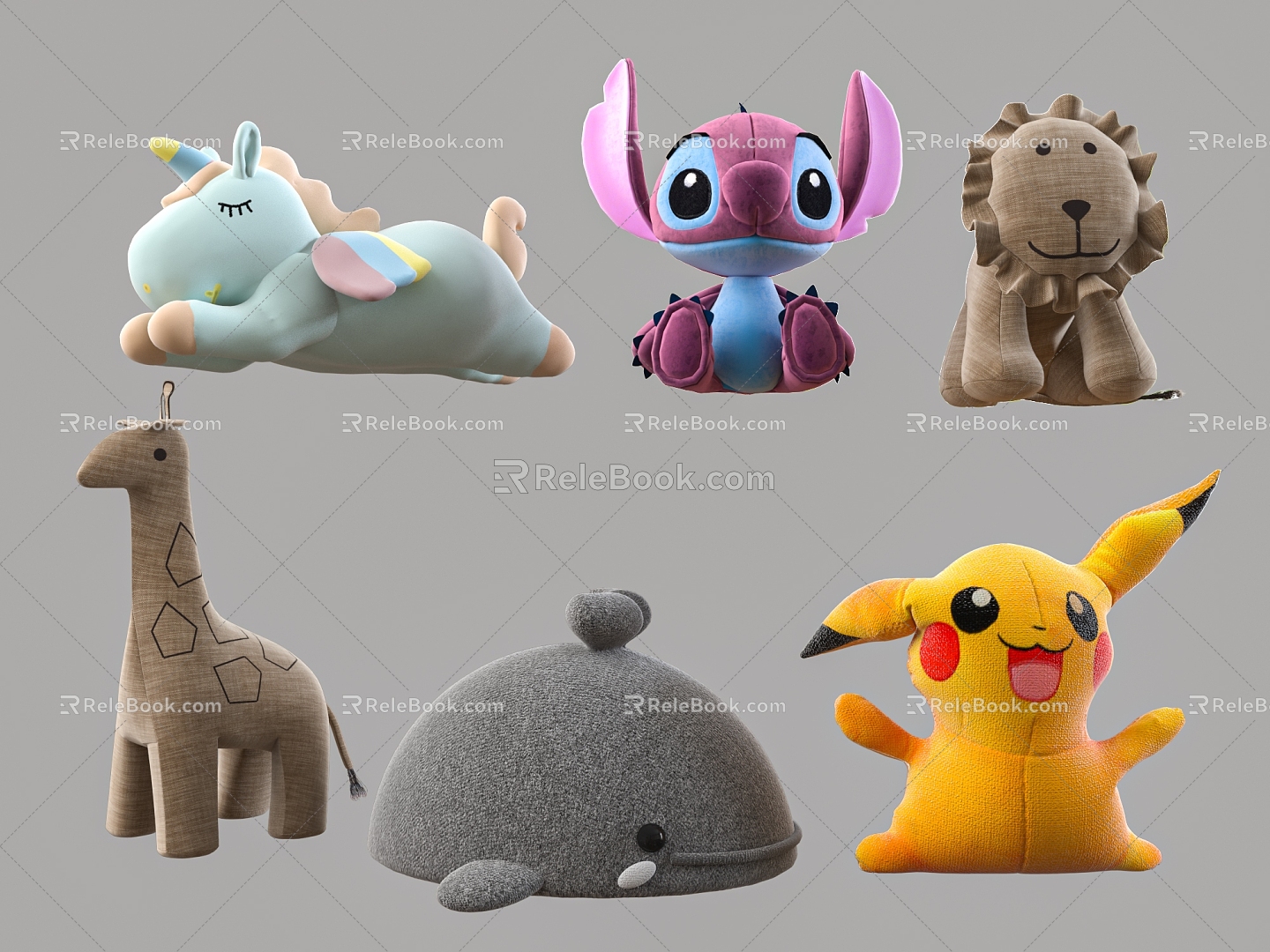 Plush toy children's room decoration 3d model