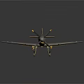 German Fighter Aircraft Model With Silver Body Yellow Tail And Swastika Symbols On Wings