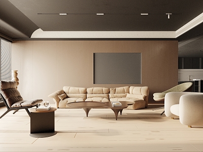 modern living room 3d model